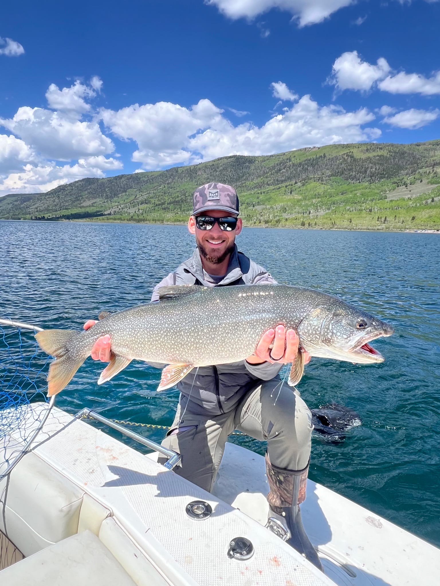 Bluebird skies and a quality fish.