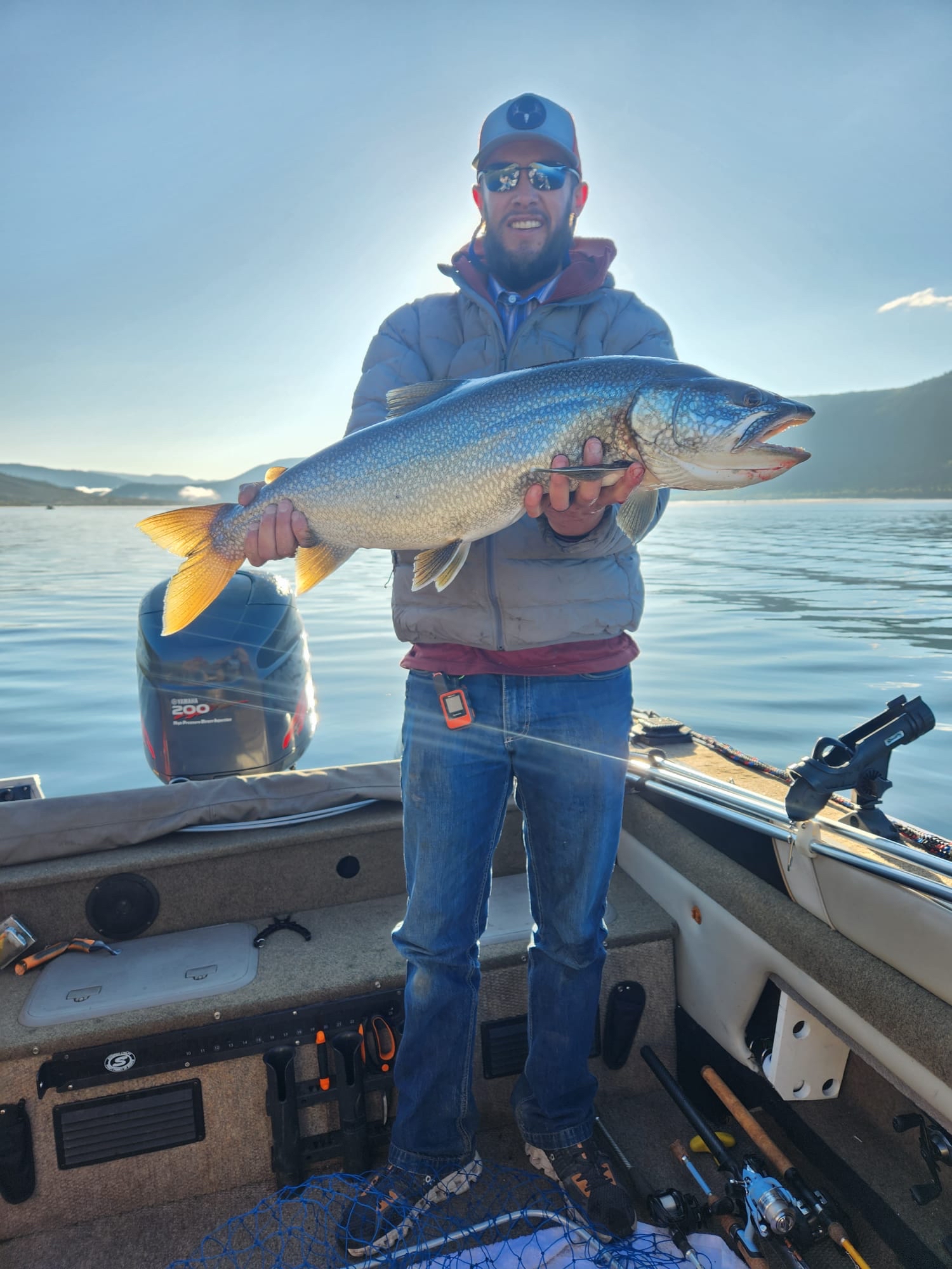 Golden light and a healthy catch.